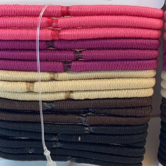 Scunci Hair Ties Ponytail Elastics No Metal Pink Tan Brown Black 3 Packs - Picture 10 of 13